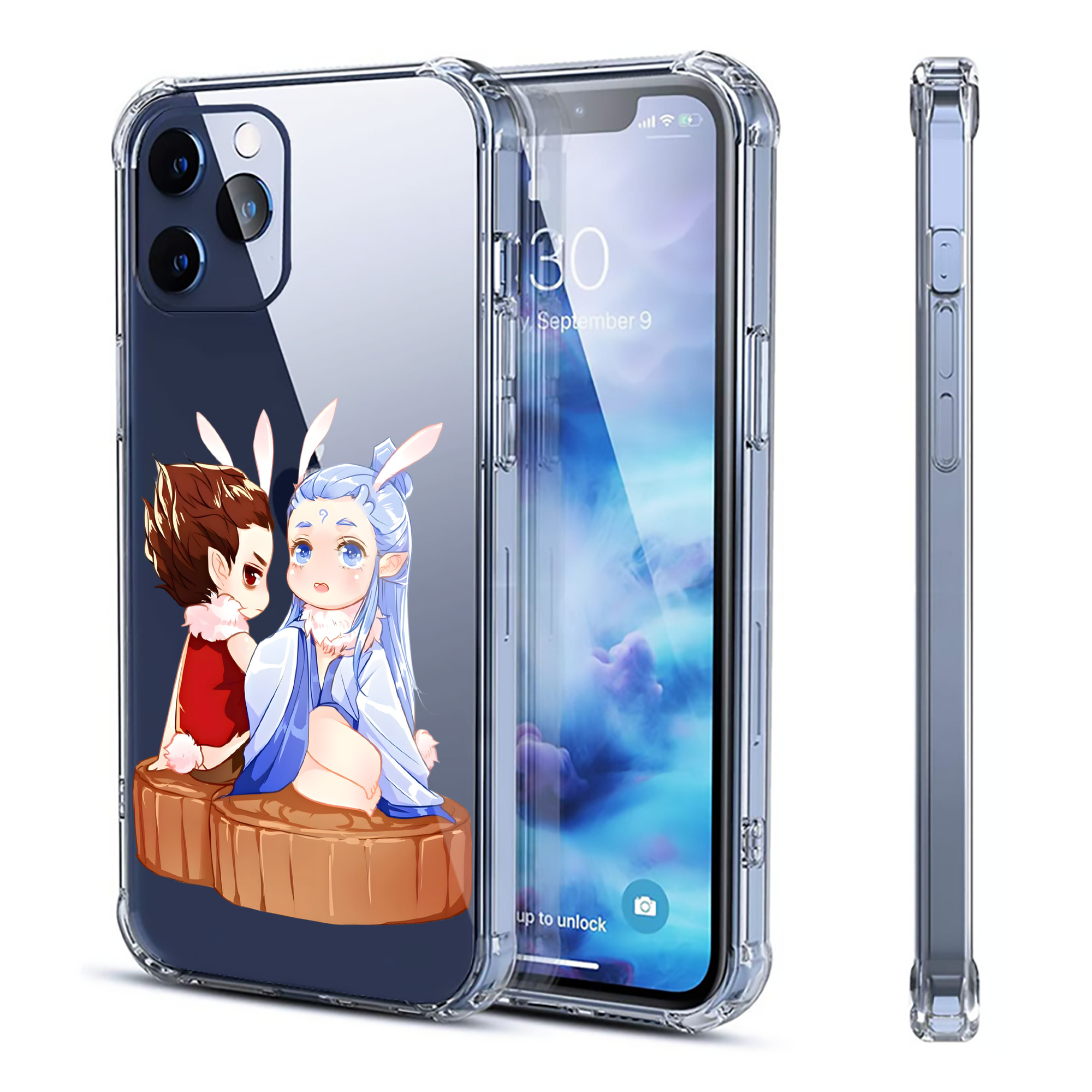 （画像用） Ne Zha 2 ナタ 魔童の大暴れ 【iPhone 12シリーズ対応】透明スマホケース（クリアソフトケース）